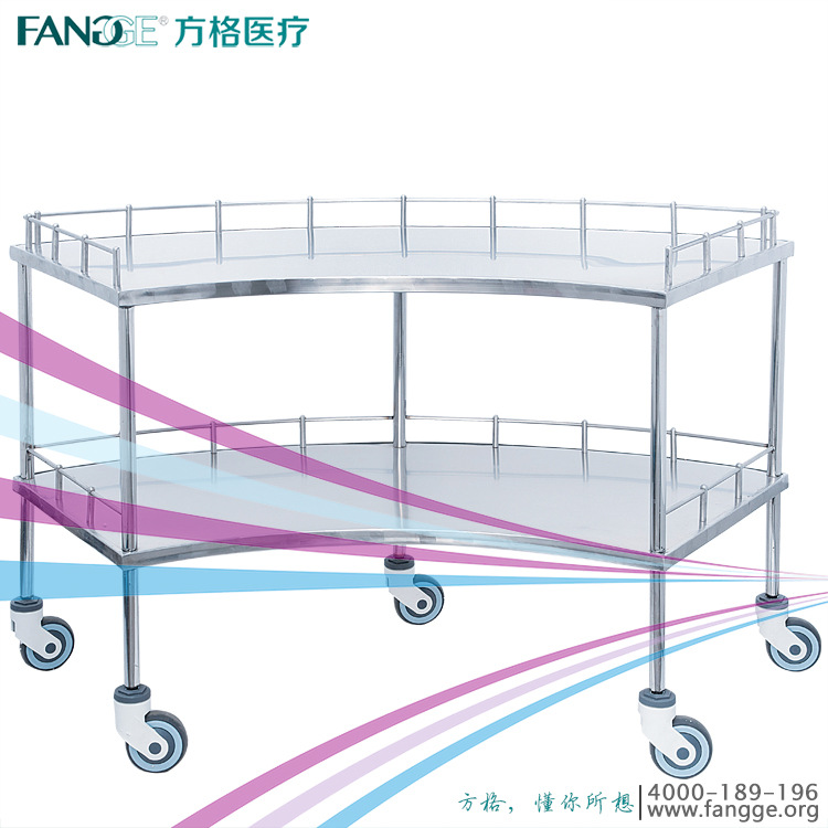 不銹鋼扇形器械臺車B09