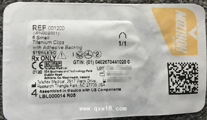 美國(guó)泰利福 Teleflex鈦釘、結(jié)扎釘001200