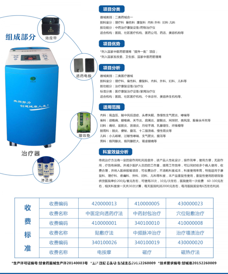 康遠本草（多功能治療儀DGN-1C）；天水華大