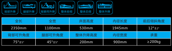 山東眾佳E3多功能電動(dòng)床(稱重床)