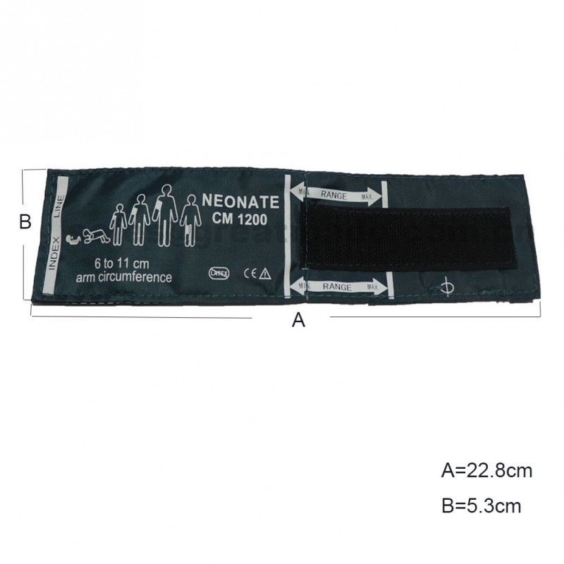 監(jiān)護儀通用尼龍新生兒單管血壓袖帶 手臂周長6-11CM