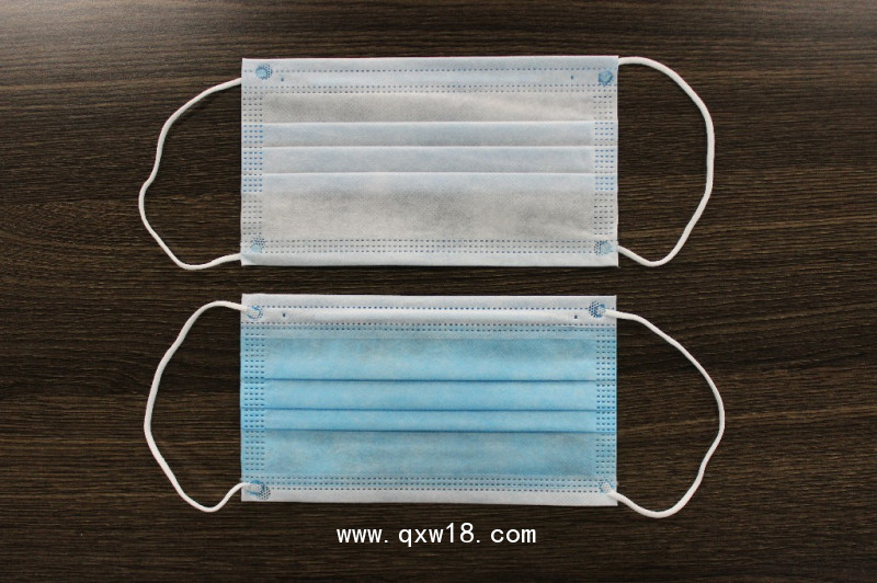 一次性使用口罩 藍色平面