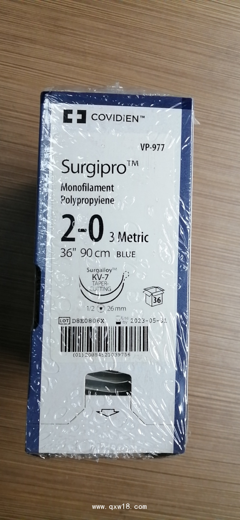 柯惠非吸收性單股聚丙烯縫線VP521 522 523 977