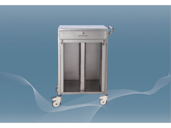 欣雨辰Y(jié)C-K14全不銹鋼病歷夾車 304不銹鋼醫(yī)用推車