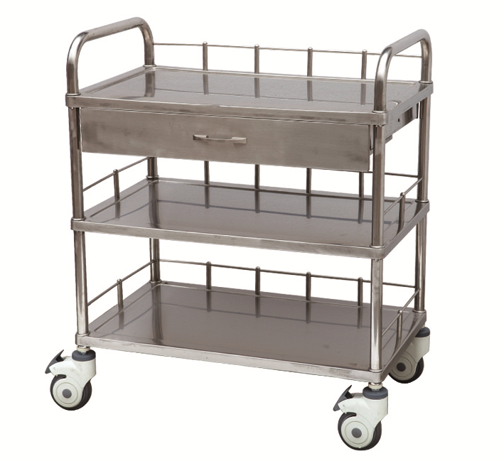 山東欣雨辰 YC-K04全不銹鋼雙層器械車 器械推車