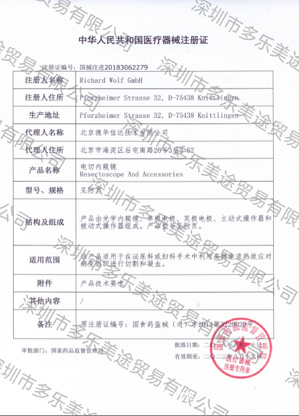 德國狼牌 膀胱鏡 8650.415