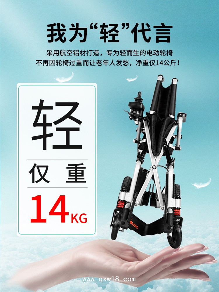 英洛華超輕便電動輪椅車
