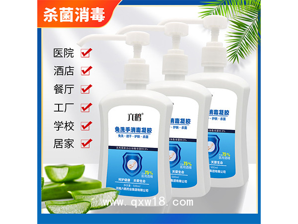 免洗水凝膠帶棒頭500ml消毒免洗凝膠外科