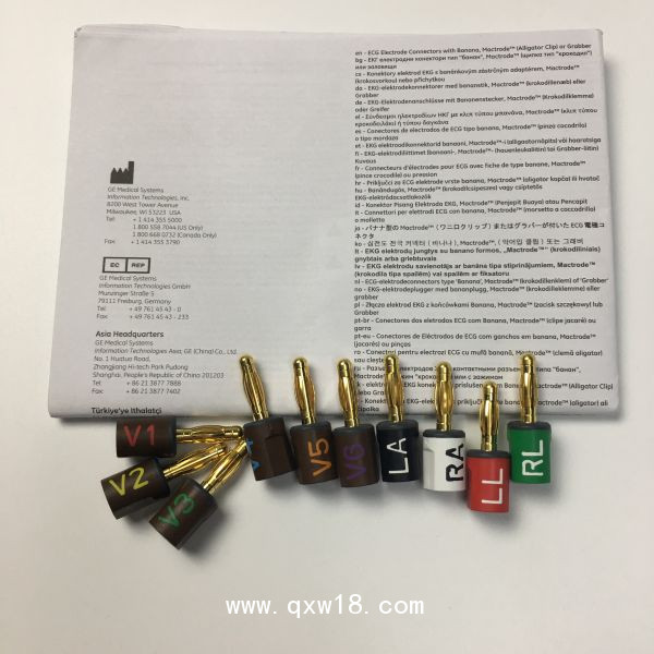 GE原裝進口心電圖機美標金屬香蕉插頭900178-001