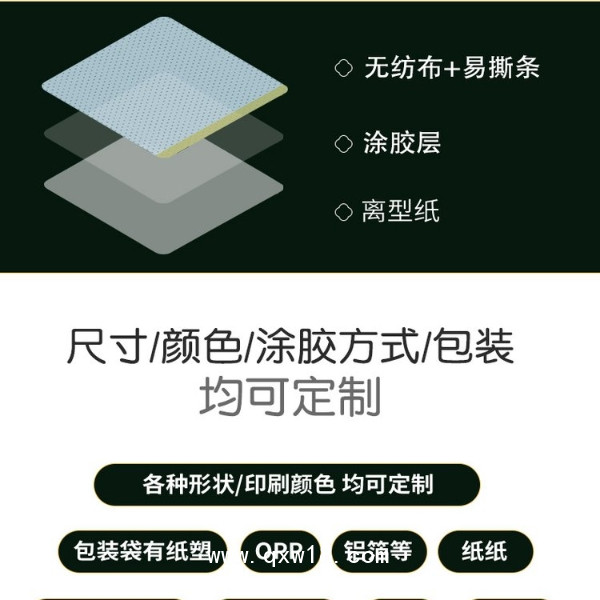熱軋無(wú)紡布貼防水布穴位貼廠家貼牌代加工醫(yī)院oem藥店診所