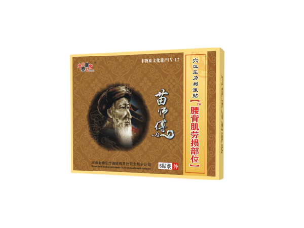 苗師傅腰背肌勞損部位（可貼牌、代工）