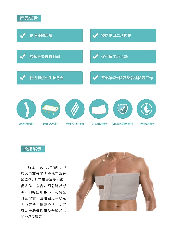 醫(yī)用高分子夾板（胸部護(hù)板、肋骨固定板）