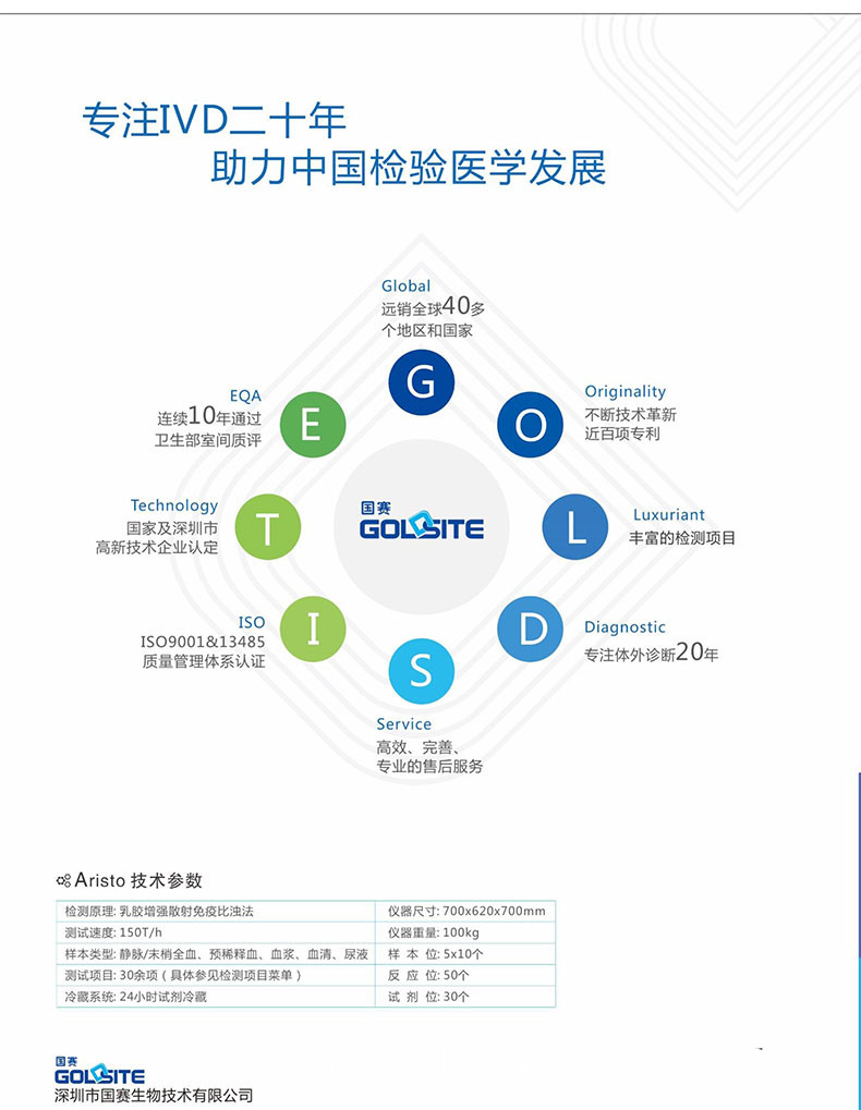 國(guó)賽 Aristo 特定蛋白分析儀